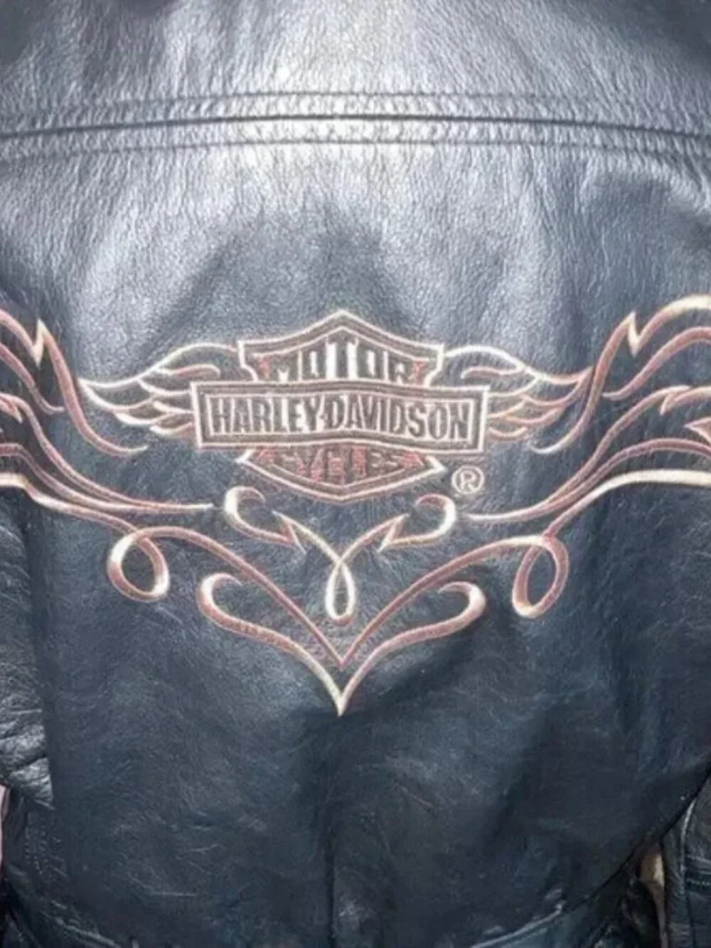 Vintage Harley Davidson Leather Jacket Size Medium Biker Moto Motorcycle - Picture 4 of 14